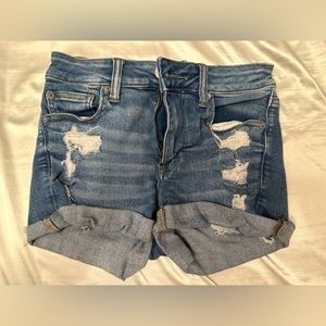 American Eagle Hi-Rise Shortie Jean shorts